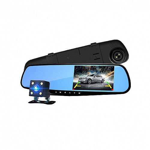 Σετ Καθρέπτης με Κάμερα DVR Αυτοκινήτου 1080P με Οθόνη 4" με Κλιπ & Κάμερα Οπισθοπορείας ARA-VBD43-16114-OEM