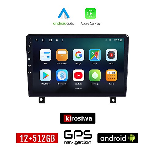 KIROSIWA OPEL ASTRA H (2004-2010) Android οθόνη αυτοκίνητου 12GB + 512GB με GPS WI-FI (ηχοσύστημα αφής 9" ιντσών Android Auto Apple Carplay Youtube Playstore MP3 USB Radio Bluetooth Mirrorlink εργοστασιακή, 4x60W, AUX)
