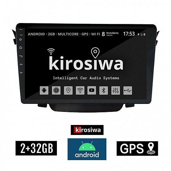 KIROSIWA 2+32GB HYUNDAI i30 (2012-2017) Android οθόνη 9" αυτοκίνητου 2GB με GPS WI-FI (Youtube Bluetooth USB Mirrorlink Playstore αφής OEM MP3 ιντσών 4x60W ηχοσύστημα) AS-8561