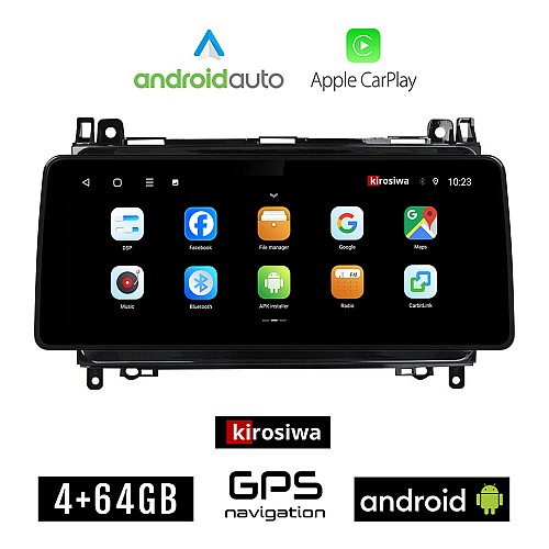 KIROSIWA MERCEDES B W245 (2005-2012) Android οθόνη αυτοκίνητου 4GB (+64GB) με GPS WI-FI (ηχοσύστημα αφής 12.3" ιντσών OEM Android Auto Apple Carplay Youtube Playstore MP3 USB Radio Bluetooth Mirrorlink εργοστασιακή, 4x60W, Benz)