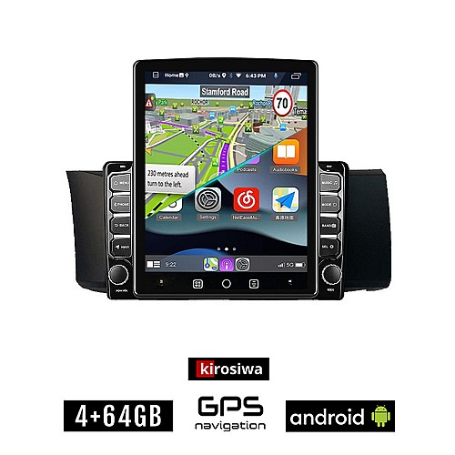 KIROSIWA SUBARU BRZ (μετά το 2012) Android οθόνη αυτοκίνητου 4GB με GPS WI-FI (ηχοσύστημα αφής 9.7" ιντσών OEM Youtube Playstore MP3 USB Radio 4+64GB Bluetooth Mirrorlink εργοστασιακή 4x60W, AUX)