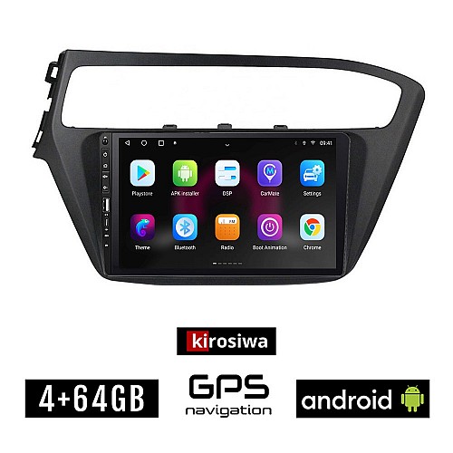 HYUNDAI i20 (μετά το 2019) Android οθόνη αυτοκίνητου 4GB με GPS WI-FI (ηχοσύστημα αφής 9" ιντσών OEM Youtube Playstore MP3 USB Radio Bluetooth Mirrorlink εργοστασιακή, 4x60W, Navi)
