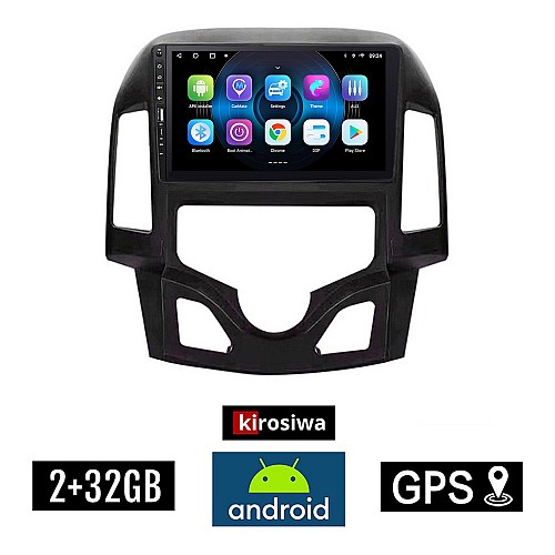 HYUNDAI i30 (2007 - 2012) Android οθόνη αυτοκίνητου 2GB με GPS WI-FI (ηχοσύστημα αφής 9" ιντσών OEM Youtube Playstore MP3 USB Radio Bluetooth Mirrorlink εργοστασιακή, 4x60W, Navi) WR7078136