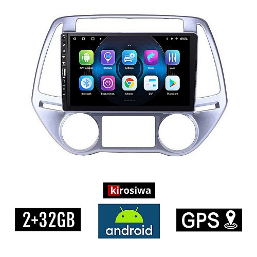 HYUNDAI i20 (2008 - 2013) *με αυτόματο κλιματισμό Android οθόνη αυτοκίνητου 2GB με GPS WI-FI (ηχοσύστημα αφής 9" ιντσών OEM Youtube Playstore MP3 USB Radio Bluetooth Mirrorlink εργοστασιακή, 4x60W, Navi) WR7078130