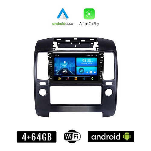 NISSAN NAVARA D40 (2006-2011) Android οθόνη αυτοκίνητου 4+64GB με GPS WI-FI (ηχοσύστημα αφής 8" ιντσών 4GB CarPlay Android Auto Car Play Youtube Playstore MP3 USB Radio Bluetooth Mirrorlink εργοστασιακή, 4x60W, Navi, D 40)