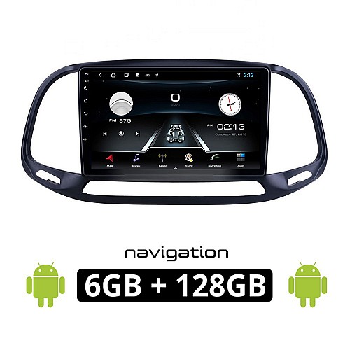 FIAT DOBLO (μετά το 2015) Android οθόνη αυτοκίνητου 6GB με GPS WI-FI (ηχοσύστημα αφής 9" ιντσών OEM Youtube Playstore MP3 USB Radio Bluetooth Mirrorlink εργοστασιακή, 4x60W, AUX) FR47-6GB