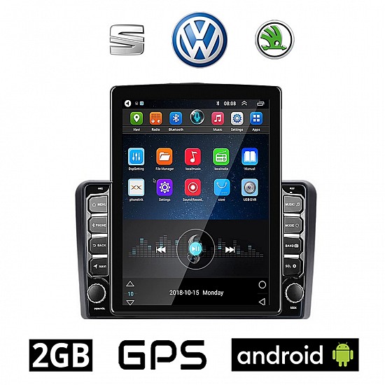 VW SKODA SEAT Android (2GB) οθόνη αυτοκίνητου 9.7" GPS WI-FI (Playstore Youtube Golf V 5 6 Polo Passat Octavia Leon Volkswagen MP3 USB Radio ΟΕΜ Bluetooth ηχοσύστημα 9010A-972 OEM Mirrorlink)