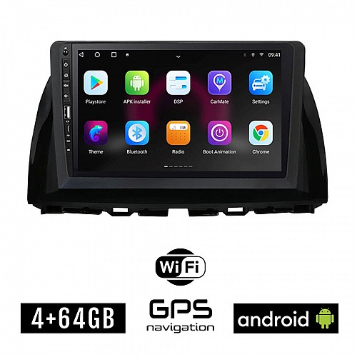 MAZDA CX-5 (2013-2017) Android οθόνη αυτοκίνητου 4GB με GPS WI-FI (ηχοσύστημα αφής 9" ιντσών OEM Youtube Playstore MP3 USB Radio Bluetooth Mirrorlink εργοστασιακή, 4x60W, Navi)