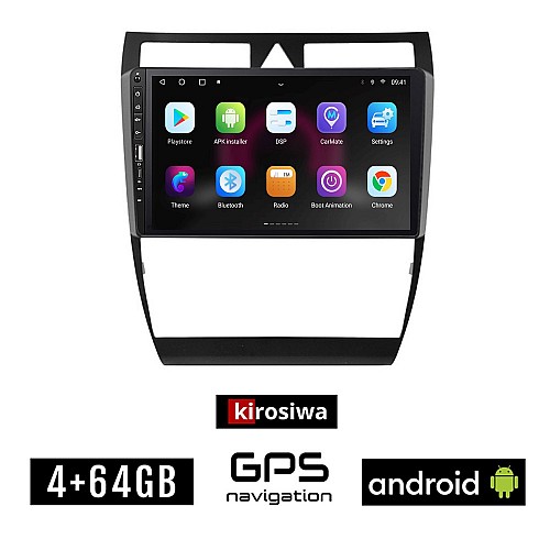 AUDI A6 (1998-2005) Android οθόνη αυτοκίνητου 4GB με GPS WI-FI (ηχοσύστημα αφής 9" ιντσών OEM Youtube Playstore MP3 USB Radio Bluetooth Mirrorlink εργοστασιακή, 4x60W, Navi)