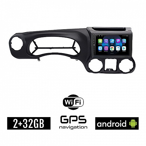 JEEP WRANGLER (2011-2017) Android οθόνη αυτοκίνητου 2GB με GPS WI-FI (ηχοσύστημα αφής 9" ιντσών OEM Youtube Playstore MP3 USB Radio Bluetooth Mirrorlink εργοστασιακή, 4x60W, Navi)