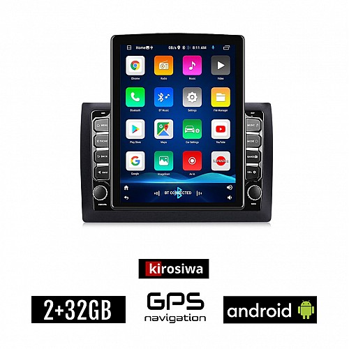 KIROSIWA FIAT STILO (2001-2008) Android οθόνη αυτοκίνητου 2GB με GPS WI-FI (ηχοσύστημα αφής 9.7" ιντσών OEM Youtube Playstore MP3 USB Radio Bluetooth Mirrorlink εργοστασιακή, 4x60W, AUX)