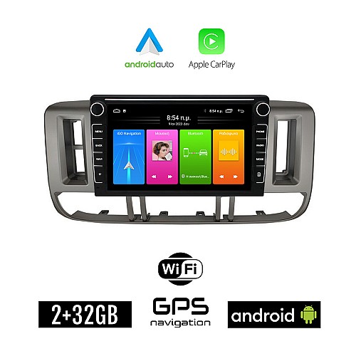 NISSAN X-TRAIL (2000 - 2004) Android οθόνη αυτοκίνητου 2GB με GPS WI-FI (ηχοσύστημα αφής 8" ιντσών Apple CarPlay X TRAIL Android Auto Car Play Youtube Playstore MP3 USB Radio Bluetooth Mirrorlink εργοστασιακή, 4x60W, Navi XTRAIL)