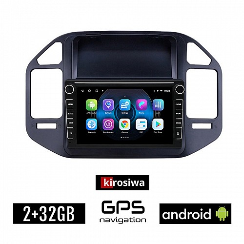 MITSUBISHI PAJERO (1999-2006) Android οθόνη αυτοκίνητου 2GB με GPS WI-FI (ηχοσύστημα αφής 8" ιντσών OEM Youtube Playstore MP3 USB Radio Bluetooth Mirrorlink εργοστασιακή, 4x60W, Navi)