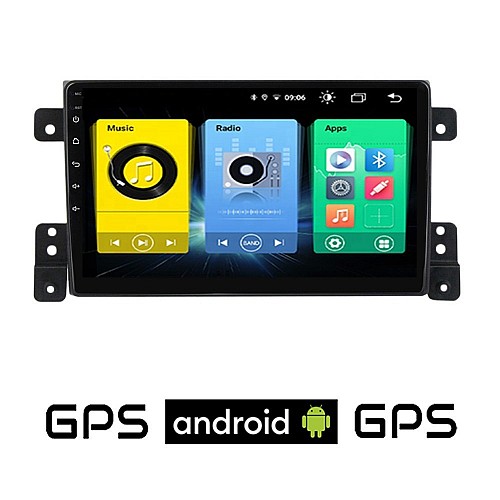 SUZUKI GRAND VITARA (2005 - 2015) Android οθόνη αυτοκίνητου με GPS WI-FI (ηχοσύστημα αφής 9" ιντσών OEM Youtube Playstore MP3 USB Radio Bluetooth Mirrorlink εργοστασιακή, 4x60W, AUX)
