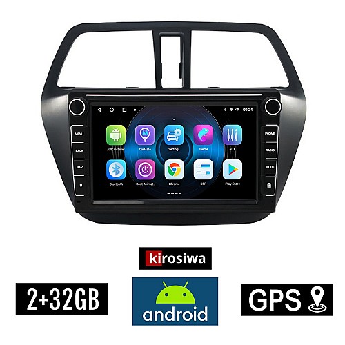 SUZUKI SX4 S-CROSS (μετά το 2014) Android οθόνη αυτοκίνητου 2GB με GPS WI-FI (ηχοσύστημα αφής 8" ιντσών OEM Youtube Playstore MP3 USB Radio Bluetooth Mirrorlink εργοστασιακή, Navi, 4x60W)