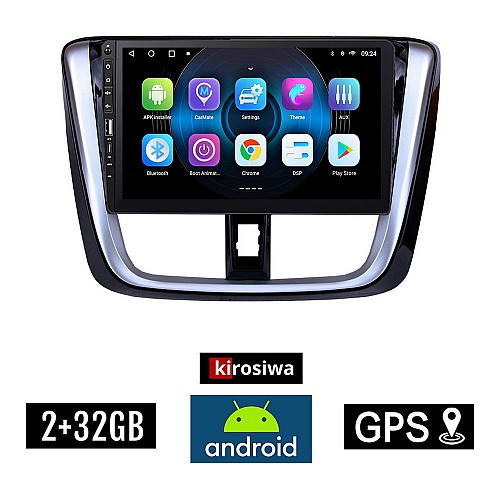 TOYOTA YARIS (2015 - 2020) Android οθόνη αυτοκίνητου 2GB με GPS WI-FI (ηχοσύστημα αφής 9" ιντσών OEM Youtube Playstore MP3 USB Radio Bluetooth Mirrorlink εργοστασιακή, 4 x 60W, Navi) WR7078416