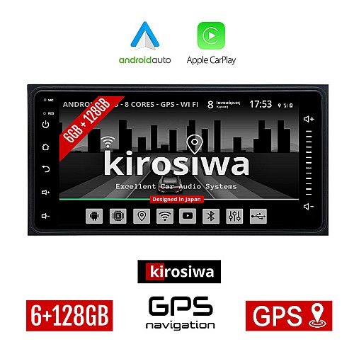 KIROSIWA Android οθόνη αυτοκινήτου 7'' ιντσών για Toyota 6GB (GPS Bluetooth Celica RAV4 Hilux Urban Cruiser RAV 4 IQ MR2 Prius Android Auto Apple Carplay WI-FI Youtube Playstore USB ραδιόφωνο 6+128GB εργοστασιακού τύπου 4x60W Mirrorlink)
