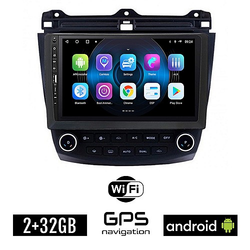 HONDA ACCORD 2003-2007 Android οθόνη αυτοκίνητου 2GB με GPS WI-FI (ηχοσύστημα αφής 9" ιντσών OEM Youtube Playstore MP3 USB Radio Bluetooth Mirrorlink εργοστασιακή, 4x60W, Navi) WR7078101