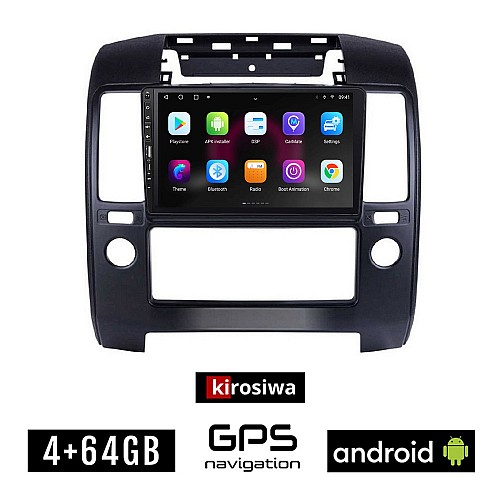 NISSAN NAVARA (2006-2011) Android οθόνη αυτοκίνητου 4GB με GPS WI-FI (ηχοσύστημα αφής 9" ιντσών OEM Youtube Playstore MP3 USB Radio Bluetooth Mirrorlink εργοστασιακή, 4x60W, Navi)