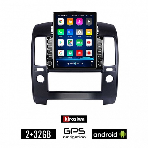 KIROSIWA NISSAN NAVARA D40 (2006-2011) Android οθόνη αυτοκίνητου 2GB με GPS WI-FI (ηχοσύστημα αφής 9.7" ιντσών Youtube Playstore MP3 USB Radio Bluetooth Mirrorlink εργοστασιακή, 4x60W, AUX, D 40)