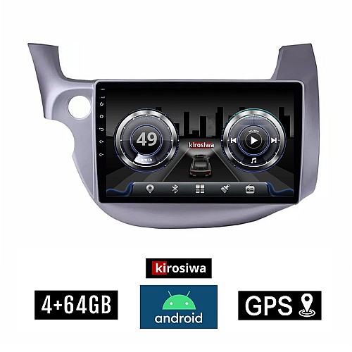 KIROSIWA 4+64GB HONDA JAZZ (2008 - 2012) Android οθόνη αυτοκίνητου 4GB με GPS WI-FI (ηχοσύστημα αφής 10" ιντσών OEM Youtube Playstore MP3 USB Radio Bluetooth Mirrorlink  DSP 4x60W Apple Carplay Android Auto 4G SIM card) FE-1323