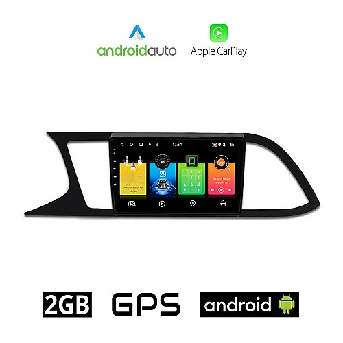 SEAT LEON (μετά το 2012) Android οθόνη αυτοκίνητου 2GB με GPS WI-FI (ηχοσύστημα αφής 9" ιντσών OEM Android Auto Apple Carplay Youtube Playstore MP3 USB Radio Bluetooth Mirrorlink εργοστασιακή, 4x60W, AUX)