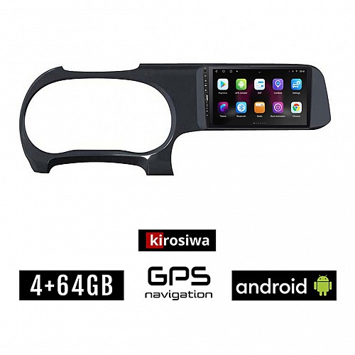 HYUNDAI i10 (μετά το 2020) Android οθόνη αυτοκίνητου 4GB με GPS WI-FI (ηχοσύστημα αφής 9" ιντσών OEM Youtube Playstore MP3 USB Radio Bluetooth Mirrorlink εργοστασιακή, 4x60W, Navi)