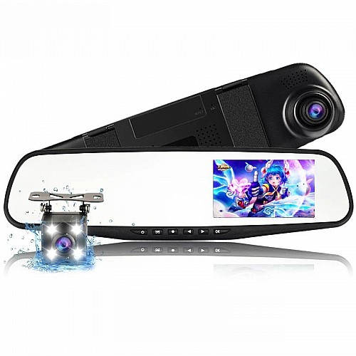 D17 Καθρέπτης με Κάμερα DVR Αυτοκινήτου 1080P με Οθόνη 2.8" με Κλιπ 77887