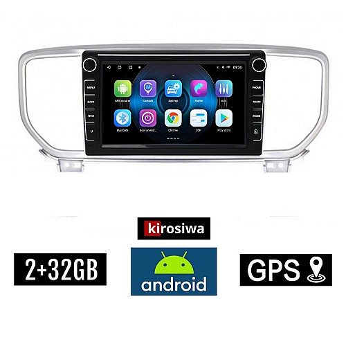 KIA SPORTAGE (μετά το 2018) Android οθόνη αυτοκίνητου 2GB με GPS WI-FI (ηχοσύστημα αφής 8" ιντσών OEM Youtube Playstore MP3 USB Radio Bluetooth Mirrorlink εργοστασιακή, 4x60W, Navi)