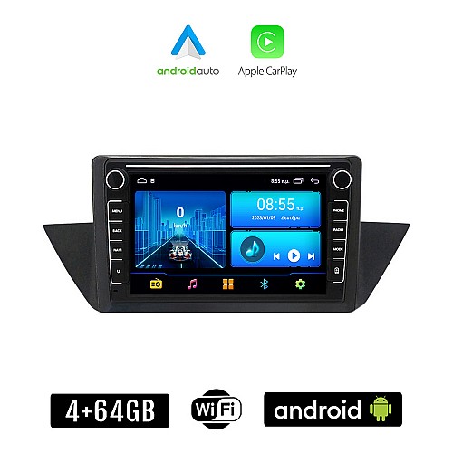 BMW X1 (E84) 2009 - 2015 Android οθόνη αυτοκίνητου 4+64GB με GPS WI-FI (ηχοσύστημα αφής 8" ιντσών 4GB CarPlay Android Auto Car Play Youtube Playstore MP3 USB Radio Bluetooth Mirrorlink Χ1 Ε84 εργοστασιακή, 4x60W, Navi)