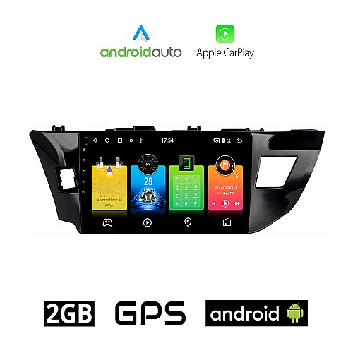 TOYOTA COROLLA (2013 - 2016) Android οθόνη αυτοκίνητου 2GB με GPS WI-FI (ηχοσύστημα αφής 10" ιντσών OEM Android Auto Apple Carplay Youtube Playstore MP3 USB Radio Bluetooth Mirrorlink εργοστασιακή, 4x60W, AUX)