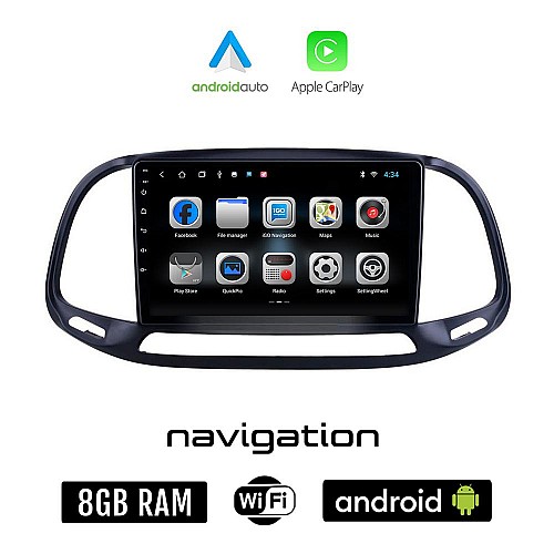 OPEL COMBO (2015 - 2018) Android οθόνη αυτοκίνητου 8GB + 128GB με GPS WI-FI (ηχοσύστημα αφής 9" ιντσών OEM Android Auto Apple Carplay Youtube Playstore MP3 USB Radio Bluetooth Mirrorlink εργοστασιακή, 4x60W)