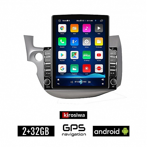 KIROSIWA HONDA JAZZ (2008 - 2012) Android οθόνη αυτοκίνητου 2GB με GPS WI-FI (ηχοσύστημα αφής 9.7" ιντσών OEM Youtube Playstore MP3 USB Radio Bluetooth Mirrorlink εργοστασιακή, 4x60W, AUX)