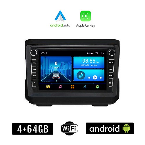JEEP CHEROKEE (2007-2014) Android οθόνη αυτοκίνητου 4+64GB με GPS WI-FI (ηχοσύστημα αφής 8" ιντσών 4GB CarPlay Android Auto Car Play Youtube Playstore MP3 USB Radio Bluetooth Mirrorlink εργοστασιακή, 4x60W, Navi)