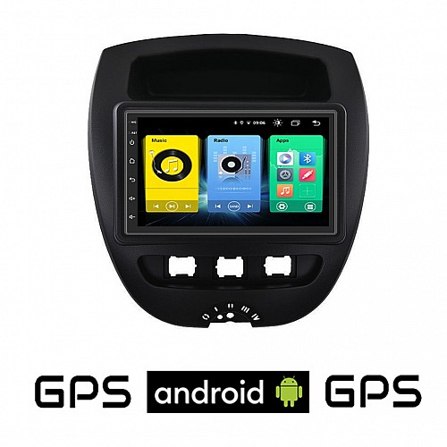 TOYOTA AYGO (2005 - 2014) Android οθόνη αυτοκίνητου με GPS WI-FI (ηχοσύστημα αφής 7" ιντσών OEM Youtube Playstore MP3 USB Radio Bluetooth Mirrorlink εργοστασιακή, 4x60W, AUX) TOY123