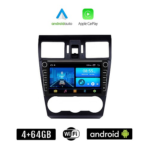 SUBARU IMPREZA (μετά το 2013) Android οθόνη αυτοκίνητου 4+64GB με GPS WI-FI (ηχοσύστημα αφής 8" ιντσών 4GB CarPlay Android Auto Car Play Youtube Playstore MP3 USB Radio Bluetooth Mirrorlink εργοστασιακή, 4x60W, Navi)