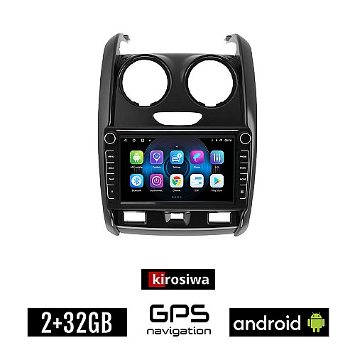 DACIA DUSTER (2012 - 2019) Android οθόνη αυτοκίνητου 2GB με GPS WI-FI (ηχοσύστημα αφής 8" ιντσών OEM Youtube Playstore MP3 USB Radio Bluetooth Mirrorlink εργοστασιακή, 4x60W, Navi)