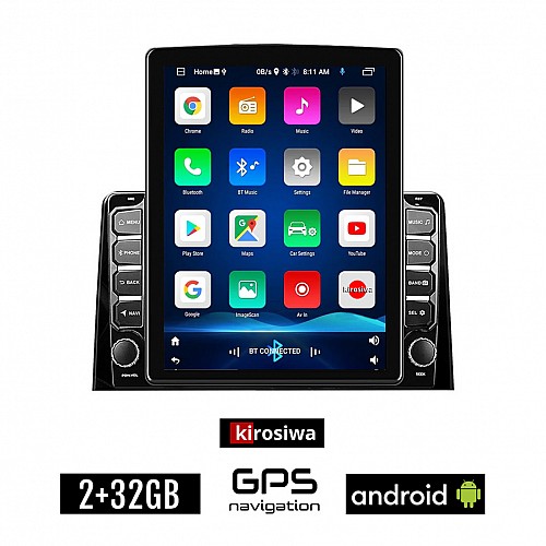 KIROSIWA PEUGEOT PARTNER (μετά το 2018) Android οθόνη αυτοκίνητου 2GB με GPS WI-FI (ηχοσύστημα αφής 9.7" ιντσών OEM Youtube Playstore MP3 USB Radio Bluetooth Mirrorlink εργοστασιακή, 4x60W, AUX)