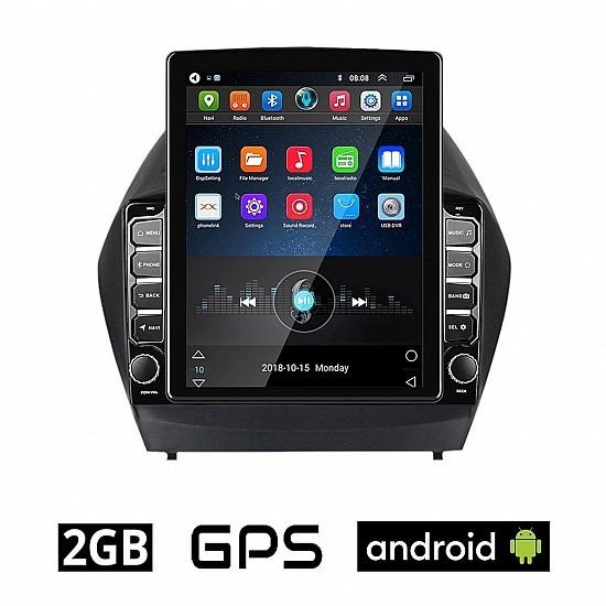 HYUNDAI IX35 2010-2015 Android οθόνη αυτοκίνητου με GPS WI-FI 2GB (ηχοσύστημα αφής 9.7" ιντσών OEM Youtube Playstore MP3 USB Radio Bluetooth Mirrorlink εργοστασιακή, 4x60W, AUX) HY35-972