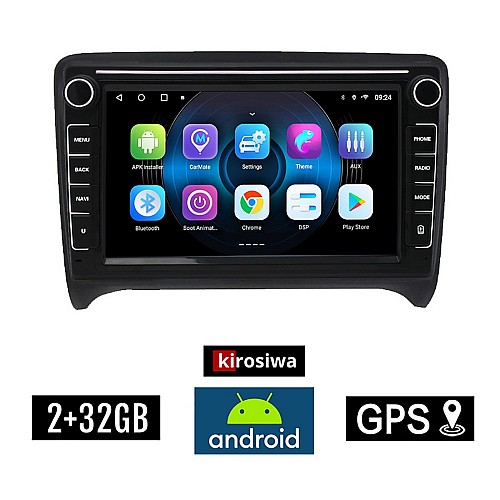 AUDI TT (2007 - 2015) Android οθόνη αυτοκίνητου 2GB με GPS WI-FI (ηχοσύστημα αφής 8" ιντσών OEM Youtube Playstore MP3 USB Radio Bluetooth Mirrorlink εργοστασιακή, 4x60W, Navi)