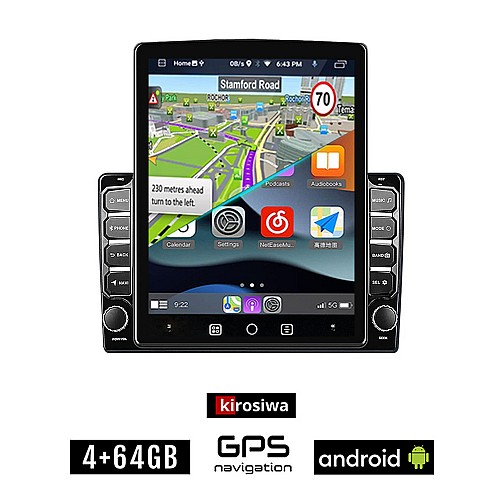 KIROSIWA MERCEDES G (W463) 2000-2007 Android οθόνη αυτοκίνητου 4GB με GPS WI-FI (ηχοσύστημα αφής 9.7" ιντσών Benz Youtube Playstore MP3 USB Radio 4+64GB Bluetooth Mirrorlink εργοστασιακή, 4x60W, AUX)