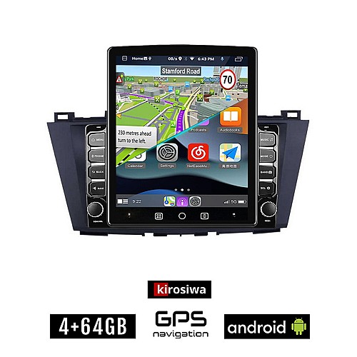 KIROSIWA MAZDA 5 (μετά το 2011) Android οθόνη αυτοκίνητου 4GB με GPS WI-FI (ηχοσύστημα αφής 9.7" ιντσών OEM Youtube Playstore MP3 USB Radio 4+64GB Bluetooth Mirrorlink εργοστασιακή, 4x60W, AUX)