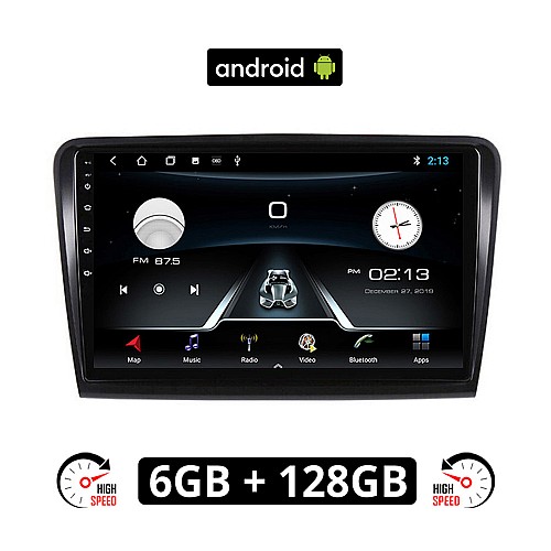 SKODA SUPERB (2008 - 2015) Android οθόνη αυτοκίνητου 6GB με GPS WI-FI (ηχοσύστημα αφής 10" ιντσών OEM Youtube Playstore MP3 USB Radio Bluetooth Mirrorlink εργοστασιακή, 4x60W, AUX)