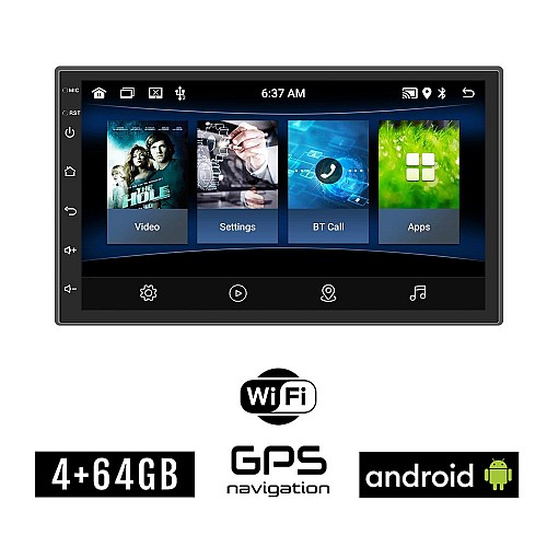 4GB Android οθόνη 7" ιντσών με GPS (2-DIN WI-FI Playstore DSP 4+64GB ηχοσύστημα αυτοκίνητου MP3 MP5 Video USB Ραδιόφωνο Bluetooth Mirrorlink 4x60W 2DIN Universal)