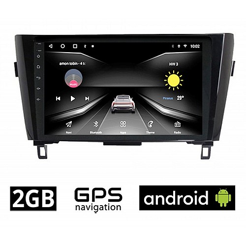 Android οθόνη αυτοκίνητου NISSAN QASHQAI (μετά το 2014) αφής 10" ιντσών 2GB με GPS WI-FI (Youtube Playstore MP3 USB FM Bluetooth Mirrorlink, 4x60W, AUX) OEM857