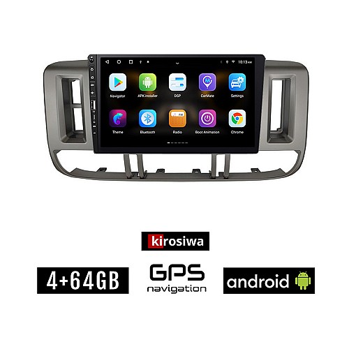NISSAN X-TRAIL (2000 - 2004) Android οθόνη αυτοκίνητου 4GB με GPS WI-FI (ηχοσύστημα αφής 9" ιντσών X TRAIL Youtube Playstore MP3 USB Radio Bluetooth Mirrorlink εργοστασιακή, 4x60W, Navi XTRAIL)