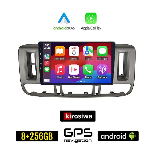 KIROSIWA NISSAN X-TRAIL (2000 - 2004) Android οθόνη αυτοκίνητου 8GB + 256GB με GPS WI-FI (ηχοσύστημα αφής 9" ιντσών X TRAIL Android Auto Apple Carplay Youtube Playstore MP3 USB Radio Bluetooth Mirrorlink εργοστασιακή, 4x60W, AUX XTRAIL)
