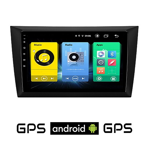 VOLKSWAGEN GOLF 6 (2008 - 2013) Android οθόνη αυτοκίνητου με GPS WI-FI ( VW ηχοσύστημα αφής 9" ιντσών OEM Youtube Playstore MP3 USB Radio Bluetooth Mirrorlink εργοστασιακή, 4x60W, AUX, μαύρη)