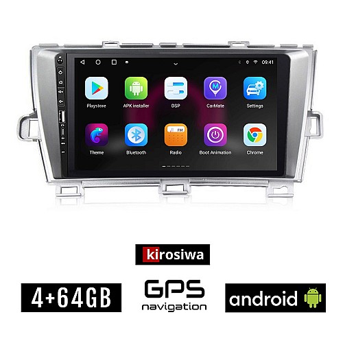 TOYOTA PRIUS (2009 - 2015) Android οθόνη αυτοκίνητου 4GB με GPS WI-FI (ηχοσύστημα αφής 9" ιντσών OEM Youtube Playstore MP3 USB Radio Bluetooth Mirrorlink εργοστασιακή, 4 x 60W, Navi)