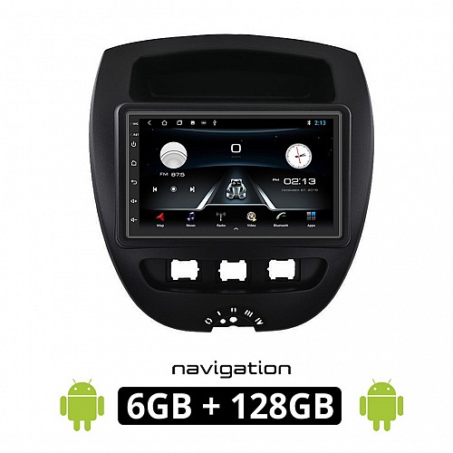 PEUGEOT 107 (2005 - 2014) Android οθόνη αυτοκίνητου 6GB με GPS WI-FI (ηχοσύστημα αφής 7" ιντσών OEM Youtube Playstore MP3 USB Radio Bluetooth Mirrorlink εργοστασιακή, 4x60W, AUX) PE159-6GB